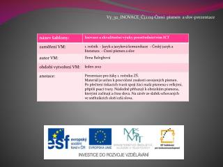 Vy_32_INOVACE_Čj.1.04-Čtení písmen a slov-prezentace