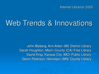 Web Trends & Innovations