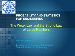 PROBABILITY AND STATISTICS FOR ENGINEERING