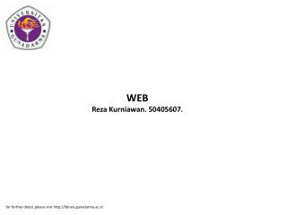 WEB Reza Kurniawan. 50405607.