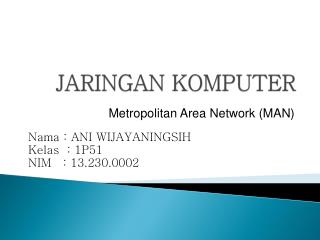 JARINGAN KOMPUTER