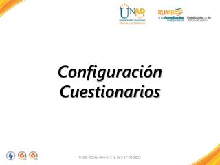 Configuración Cuestionarios