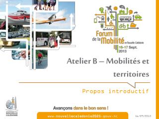 Atelier B – Mobilités et territoires