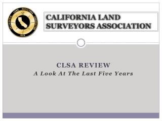 CALIFORNIA LAND SURVEYORS ASSOCIATION