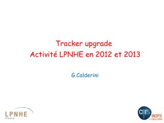 Activité LPNHE en 2012 et 2013