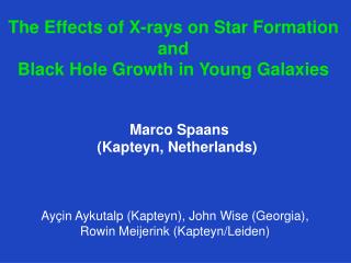 The Effects of X- rays on Star Formation and Black Hole Growth in Young Galaxies