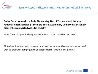 Security Issues and Recommendations for Online Social Networks