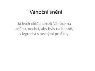 Vánoční sněni