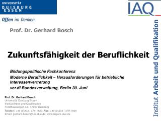 Zukunftsfähigkeit der Beruflichkeit
