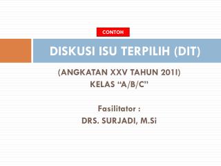 DISKUSI ISU TERPILIH (DIT)