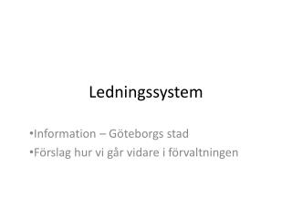 Ledningssystem