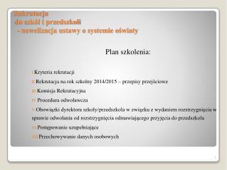 Rekrutacja do szkół i przedszkoli - nowelizacja ustawy o systemie oświaty