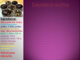 Čokoládové muffiny