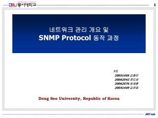 네트워크 관리 개요 및 SNMP Protocol 동작 과정