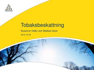 Tobaksbeskattning