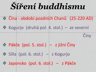 Šíření buddhismu