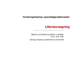 Litteratursøgning