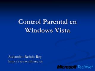 Control Parental en Windows Vista