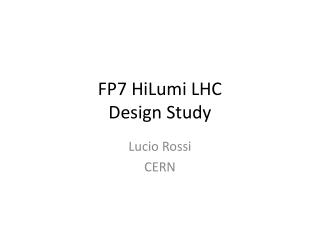 FP7 HiLumi LHC Design Study