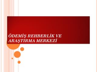 ÖDEMİŞ REHBERLİK VE ARAŞTIRMA MERKEZİ