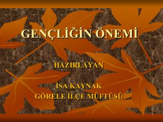 GENÇLİĞİN ÖNEMİ