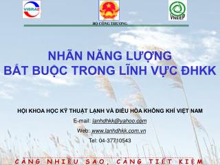 NHÃN NĂNG LƯỢNG BẮT BUỘC TRONG LĨNH VỰC ĐHKK