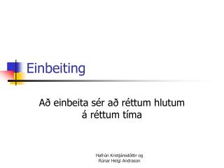 Einbeiting