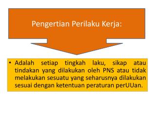 Pengertian Perilaku Kerja :