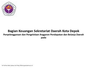 for further detail, please visit library.gunadarma.ac.id