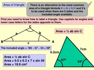 Area of triangle