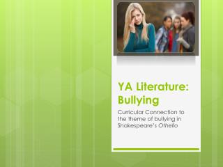 YA Literature: Bullying
