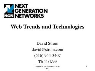 Web Trends and Technologies