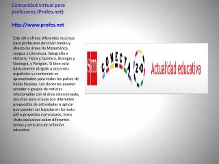 Comunidad virtual para profesores (Profes) profes