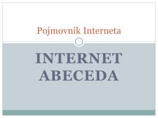 Pojmovnik Interneta