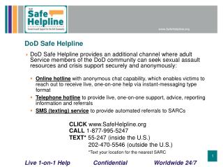 DoD Safe Helpline