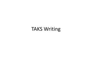 TAKS Writing