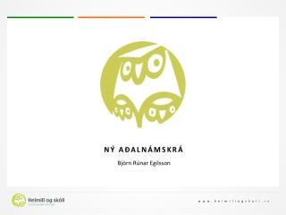 Ný aðalnámskrá