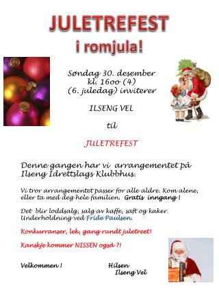 JULETREFEST i romjula!