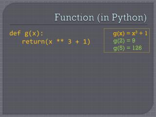 Function (in Python)