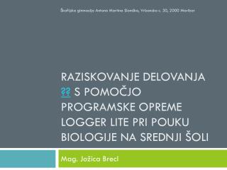 Mag. Jožica Brecl