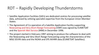 RDT – Rapidly Developing Thunderstorms