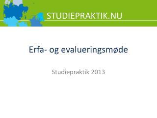 Erfa- og evalueringsmøde