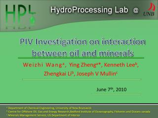 PIV Investigation on interaction between oil and minerals