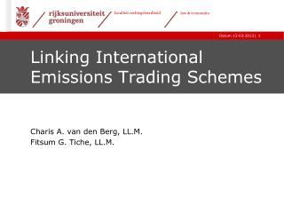 Linking International Emissions Trading Schemes