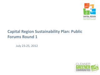 Capital Region Sustainability Plan: Public Forums Round 1