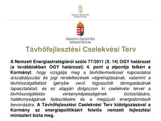 Távhőfejlesztési Cselekvési Terv