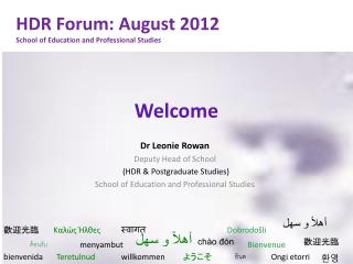 Welcome