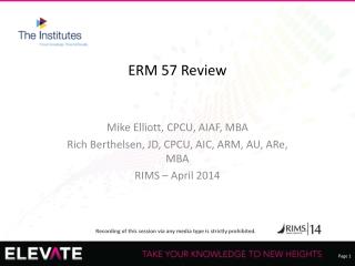 ERM 57 Review