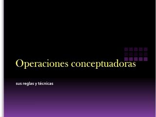 Operaciones conceptuadoras