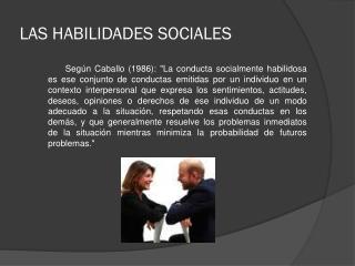 LAS HABILIDADES SOCIALES
